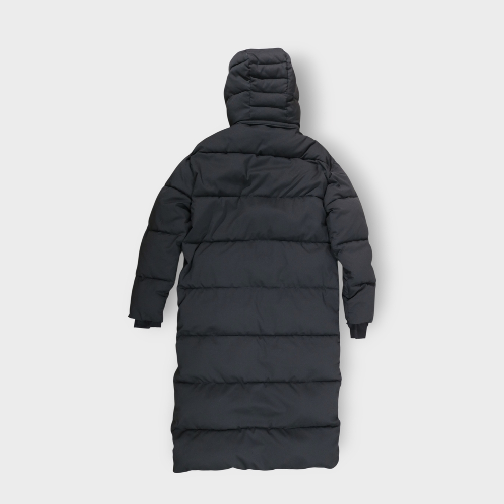GIRLFRIEND COLLECTIVE Mystic Black Recycled Polyester Size XSmall Long Coat - Picture 9 of 12